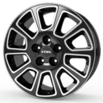 RIAL TRANSPORTER 2 DIAMOND-BLACK FRONTPOLISHED 7x17 7/17 ET68 CB71.1