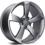 STATUSFÄLGAR GRAPHENE MATT ANTHRACITE FRONT POLISHED 9x20 5/112 ET30 CB66.5
