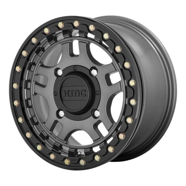 STATUSFÄLGAR KS240 GUN METAL WITH GLOSS BLACK RING 7x15 4/137 ET38 CB112