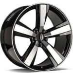 STATUSFÄLGAR PLAYER BLACK FRONT POLISHED 9.5x21 5/112 ET26 CB66.5