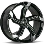 STATUSFÄLGAR SUPERSTAR BLACK FRONT POLISHED 9x20 5/112 ET30 CB66.5