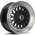 STATUSFÄLGAR SV-E MATT BLACK FRONT POLISHED LIP POLISHED 7x15 4/100-114.3 ET30 CB67.1
