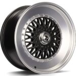 STATUSFÄLGAR SV-F MATT BLACK FRONT POLISHED LIP POLISHED 7x15 4/100-114.3 ET30 CB67.1