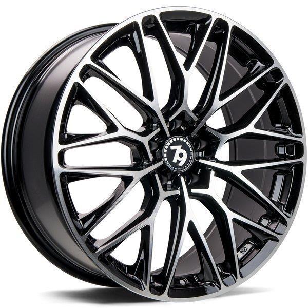 STATUSFÄLGAR SV-P BLACK FRONT POLISHED 8.5x19 5/112 ET30 CB66.6