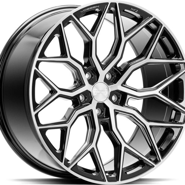 VOSSEN HF2 BRUSH GLOSS BLACK 10.5x21 5112 ET42 CB66.6 Alumiinivanteet 14268 1