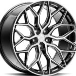 VOSSEN HF2 BRUSH GLOSS BLACK 10.5x22 5112 ET42 CB66.6 Alumiinivanteet 14278 1
