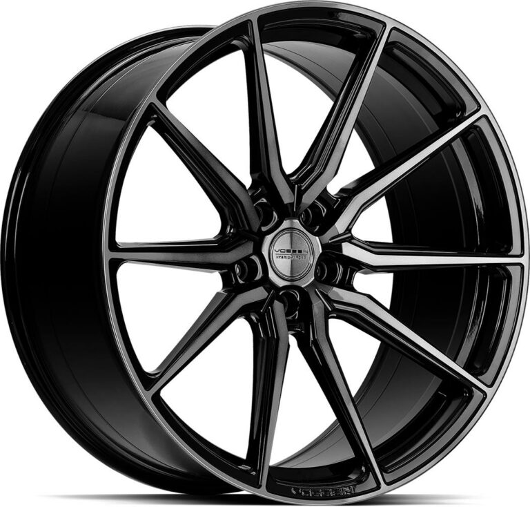VOSSEN HF3 DOUBLE TINTED GLOSS BLACK 9x22 5120 ET30 CB72.6 Alumiinivanteet 44718 1