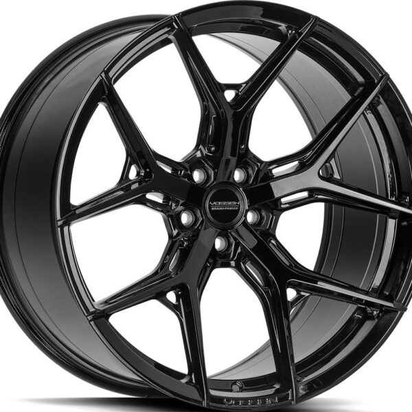 VOSSEN HF5 GLOSS BLACK 9.5x22 5/130 ET53 CB71.6