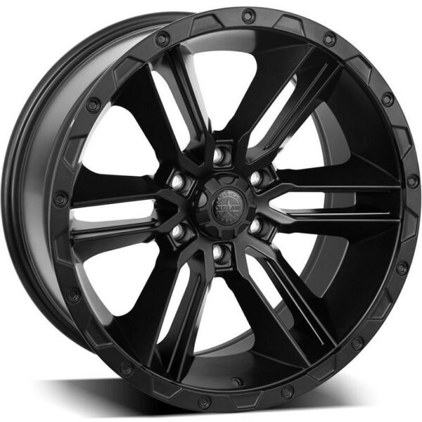 AMERICAN OUTLAW WHEELS A145 FLATBLACK 9x18 6/139.7 ET12 CB106.1