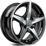 STATUSFÄLGAR CROW BLACK FRONT POLISHED 5.5x13 4/98-100 ET30 CB67.1