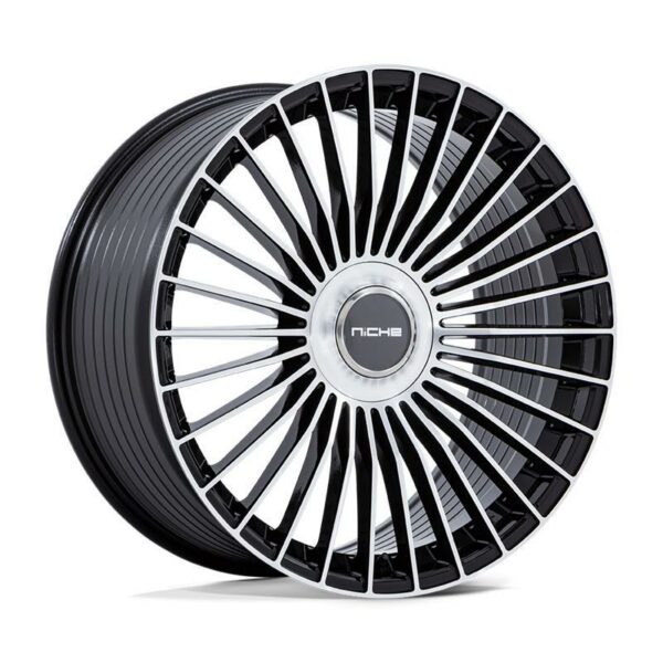 STATUSFÄLGAR NC282 SERENE GLOSS BLACK W/ MACHINED FACE 9x22 5/108-114.3 ET38 CB72.6