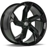 STATUSFÄLGAR SUPERSTAR BLACK GLOSSY 8.5x19 5/112 ET35 CB66.5