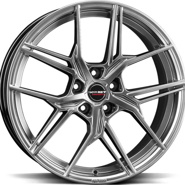 BORBET QX HYPER BLACK SILVER 8x19 5/114.3 ET40 CB72.5