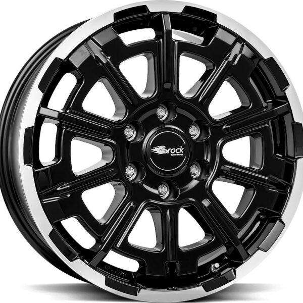 BROCK B45 BLACK FULL POLISH 8x20 6/139.7 ET15 CB106.1