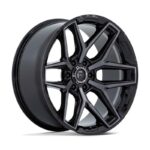 FUEL FLUX GLOSS BLACK BRUSH FC GRAY DDT 10x22 6/139.7 ET-18 CB106.1