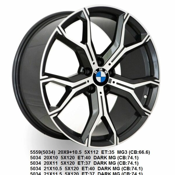 Flow Forged - 20X9.5 5X112 ET35 CB66.6 DARK METAL GREY Alumiinivanteet