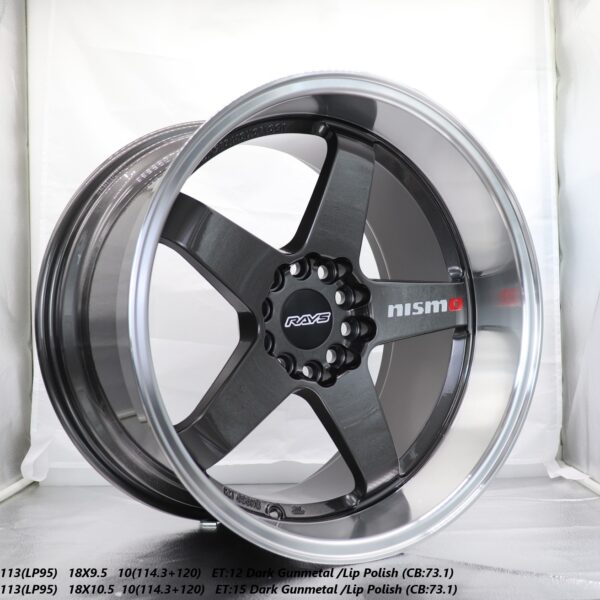 Flow Forged - 18X9.5 5X114.3 ET12 CB73.1 DARK GUN METAL Alumiinivanteet