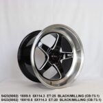 Flow Forged - 18X10.5 5X114.3 ET20 CB73.1 BLACK/POLISHED Alumiinivanteet
