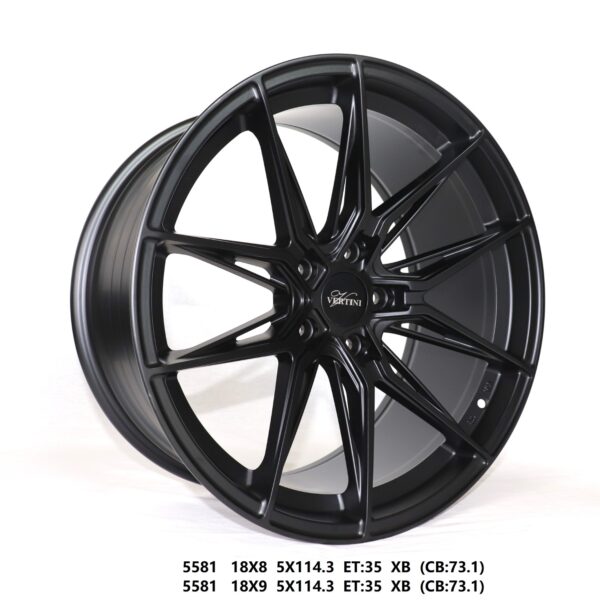 Flow Forged - 18X9 5X114.3 ET35 CB73.1 MATT BLACK Alumiinivanteet