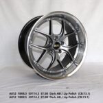 Flow Forged - 18X9.5 5X114.3 ET30 CB73.1 DARK SILVER + POLISHED LIP Alumiinivanteet
