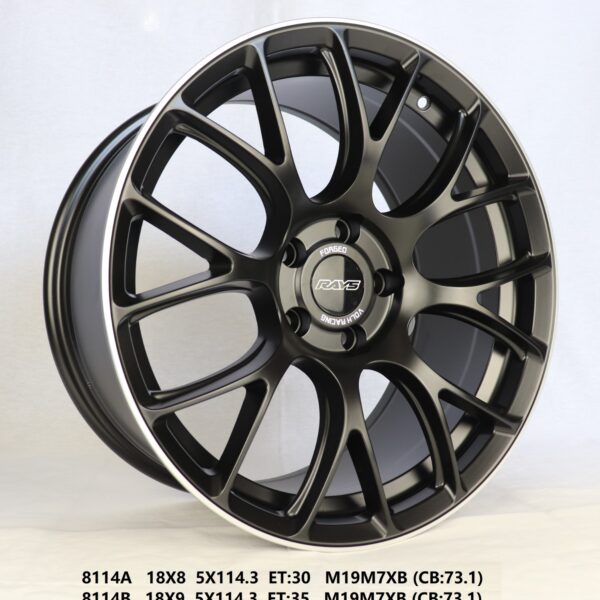 Flow Forged - 18X8 5X114.3 ET30 CB73.1 MATT BLACK Alumiinivanteet