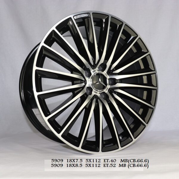 Flow Forged - 18X7.5 5X112 ET40 CB66.6 METAL / BLACK Alumiinivanteet