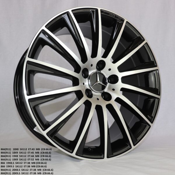 Flow Forged - 20X9.5 5X112 ET38 CB66.6 METAL / BLACK Alumiinivanteet