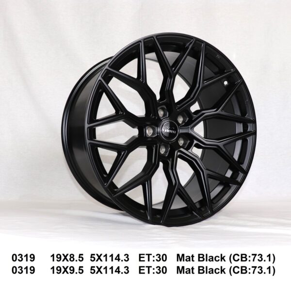 Flow Forged - 19X9.5 5X114.3 ET30 CB73.1 MATT BLACK Alumiinivanteet