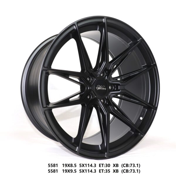 Flow Forged - 19X9.5 5X114.3 ET35 CB73.1 MATT BLACK Alumiinivanteet
