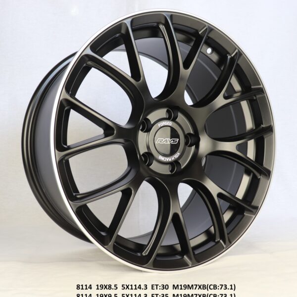 Flow Forged - 19X8.5 5X114.3 ET30 CB73.1 MATT BLACK Alumiinivanteet