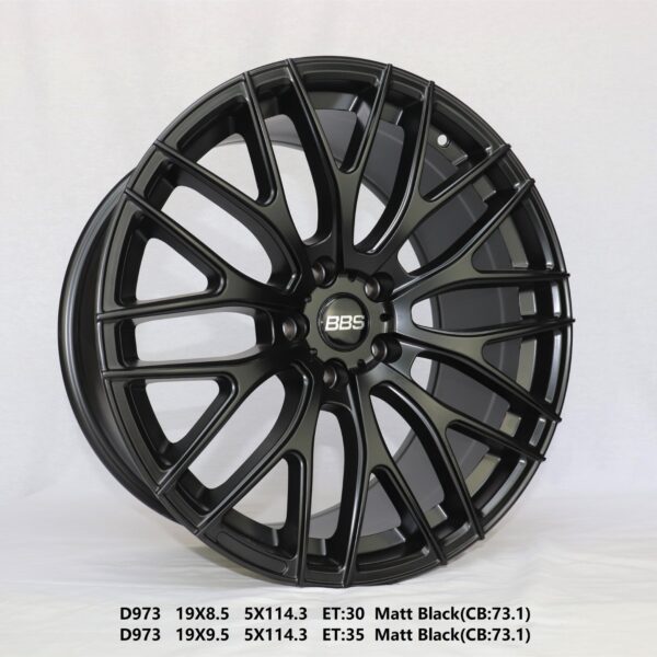Flow Forged - 19X8.5 5X114.3 ET30 CB73.1 MATT BLACK Alumiinivanteet