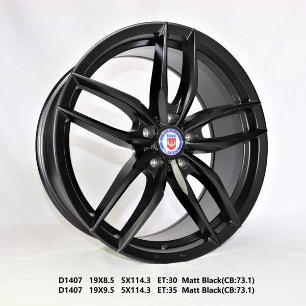 Flow Forged - 19X8.5 5X114.3 ET30 CB73.1 MATT BLACK Alumiinivanteet