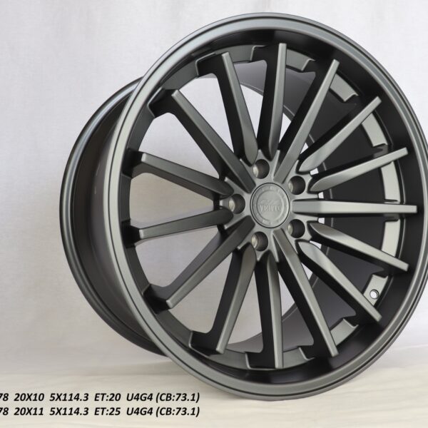 Flow Forged - 20X10 5X114.3 ET20 CB73.1 MATT GUNMETAL Alumiinivanteet