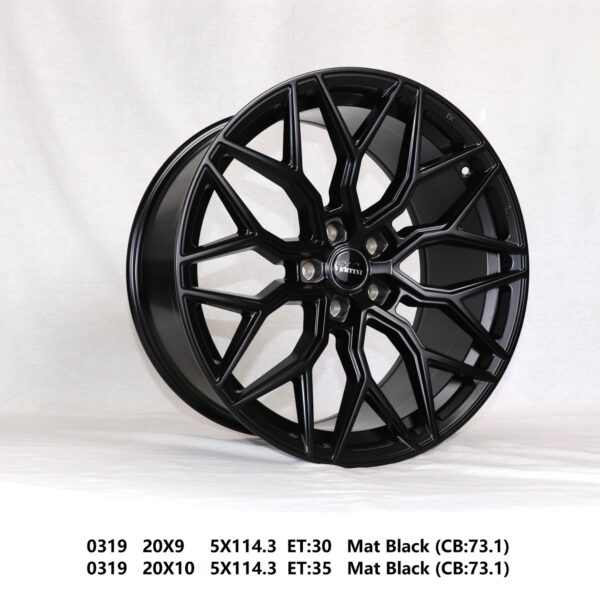 Flow Forged - 20X10 5X114.3 ET35 CB73.1 MATT BLACK Alumiinivanteet