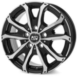MSW 48 VAN GLOSS BLACK FULL POLISHED 7x17 7/17 ET55 CB65.1