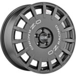 OZ RACING RALLY RACING DARK GRAPHITE SILVER LETTERING 5X108 8x18 8/18 ET45 CB75