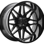 STATUSFÄLGAR D59 GLOSSBLACK MILLED 10x20 5/127-139.7 ET-20 CB78.1
