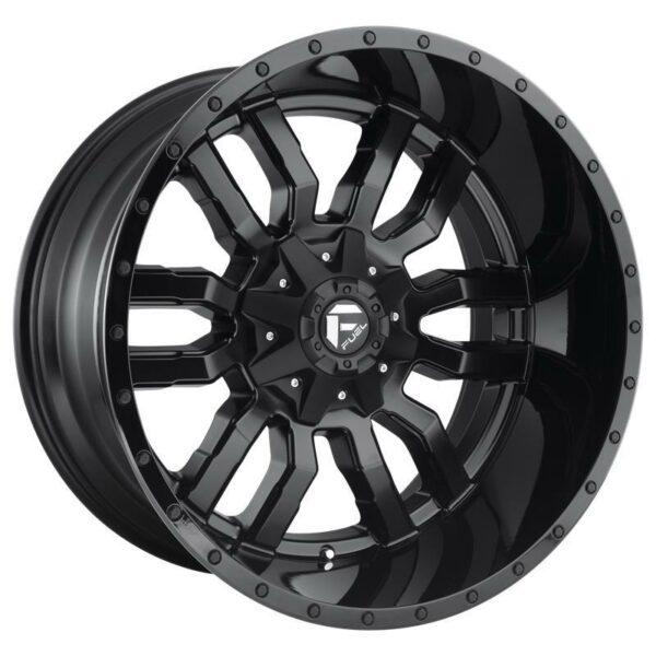 FUEL FC596 MATTE BLACK GLOSS BLACK LIP 9x18 6/135-139.7 ET19 CB106.1