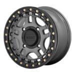 STATUSFÄLGAR KS240 GUN METAL WITH GLOSS BLACK RING 7x15 4/156 ET38 CB132
