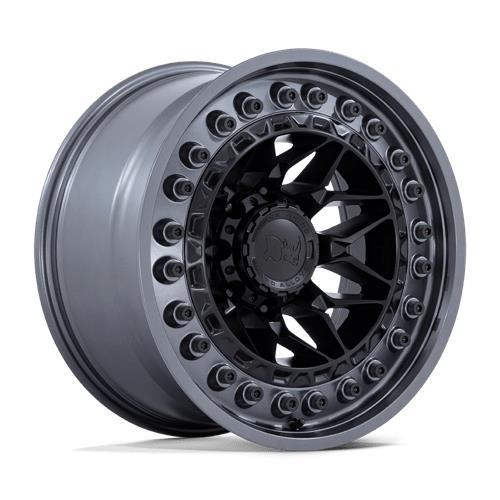 BLACKRHINO ALPHA MATTE BLACK W/ GUNMETAL LIP 9x18 6/139.7 ET20 CB106.1