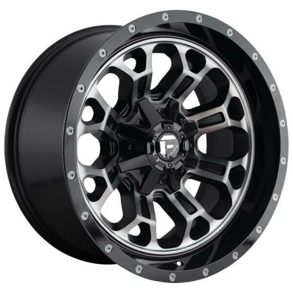 FUEL FC561 GLOSS MACHINED DOUBLE DARK TINT 9x17 5/114.3-127 ET1 CB78.1