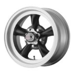 AMERICAN RACING VN105 SATIN BLACK MACHINED LIP 6x15 5/120.65 ET4 CB83.1