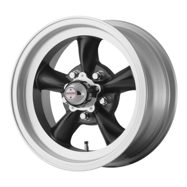 AMERICAN RACING VN105 SATIN BLACK MACHINED LIP 6x15 5/120.65 ET4 CB83.1