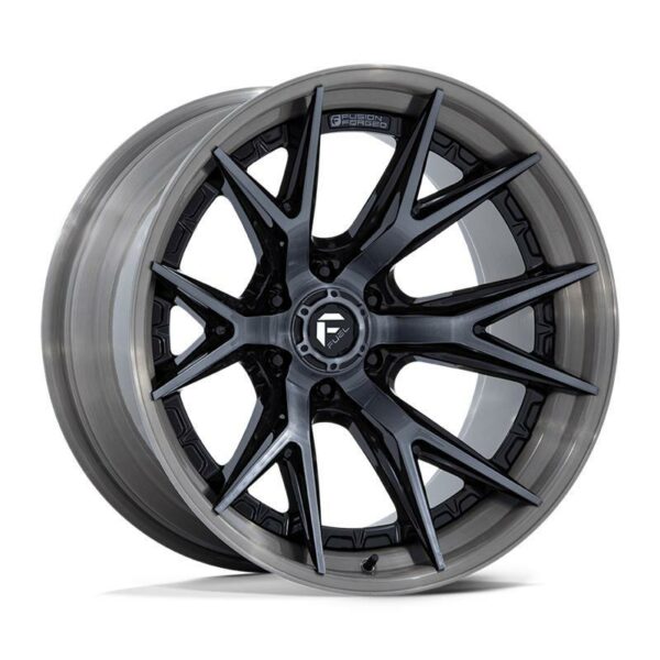 FUEL FC402 CATALYST GLOSS BLACK BRUSHED DARK TINT 10x22 6/139.7 ET-18 CB106.1