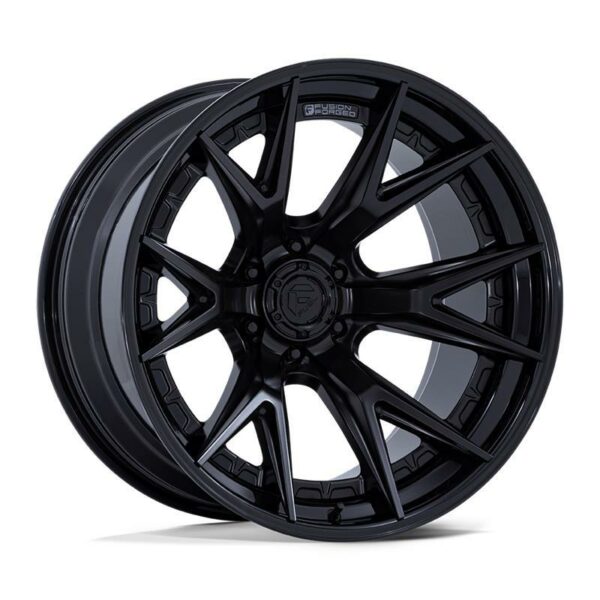 FUEL FC402 CATALYST MATTE BLACK W/ GLOSS BLACK LIP 10x22 6/139.7 ET-18 CB106.1