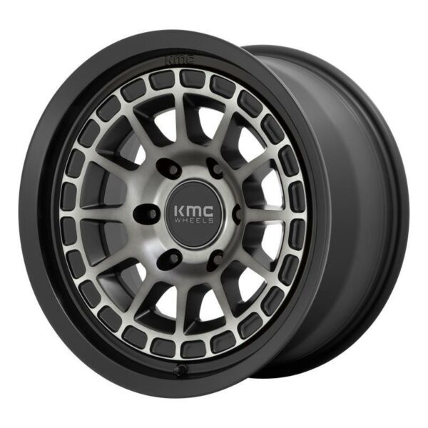 KMC KM719 CANYON SATIN BLACK W/ GRAY TINT 8x16 6/139.7 ET0 CB106.1