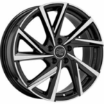 MSW 80-5 GLOSS BLACK FULL POLISHED 8x19 8/19 ET45 CB57.1