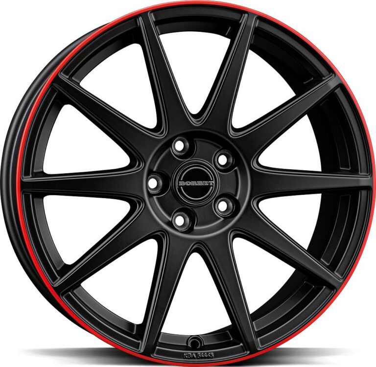 BORBET GTX BLACK MATT RIM RED 8x19 5114.3 ET50 CB72.5 Alumiinivanteet 138103 1