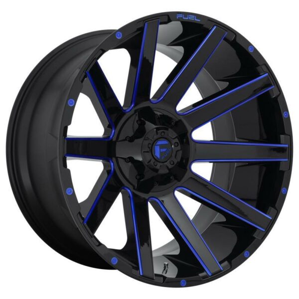 FUEL FC644 GLOSS BLACK BLUE TINTED CLEAR 9x20 5/114.3-127 ET1 CB78.1