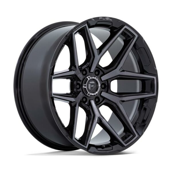 FUEL FLUX GLOSS BLACK BRUSH FC GRAY DDT 8.5x20 6/139.7 ET45 CB95.1